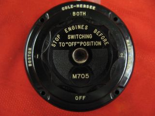 COLE HERSEE VAPOR PROOF DUEL BATTERY SWITCH M705 MARINE LISTED