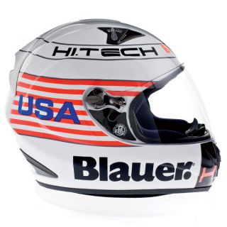 Blauer Force One USA white helmet full face Helm TOPDESIGN size XL