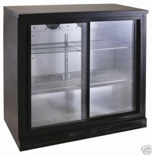 Rückbuffetkühlschrank Glastür Schiebetüren 500 mm tief