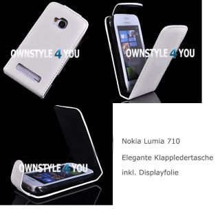 Handyschale Case Cover Hülle für Nokia 710 Lumia + Free Folie Weiss