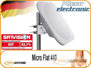 Micro Flat 440 Flachantenne mit Single LNB HDTV