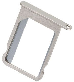 SIM Kartenhalter für iPhone 4 silber Metall #e735