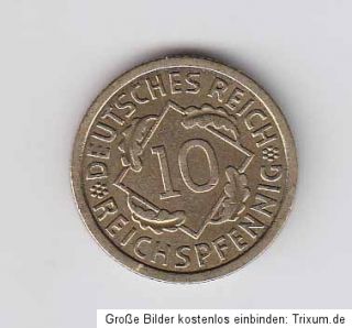 Germany Weimar Republic 10 Reichspfennig Pfennig 1935 E (K Al) SS VZ