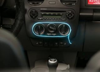 LED Wire Licht Schnur 12V Auto PKW blau Licht schlauch