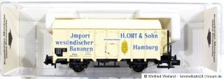 Fleischmann 8837 Güterwagen Import westindisch. Bananen K.P.E.V