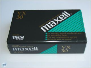 MAXELL Epitaxial EC 30 VX VHS C Camcorder Video Kassette NEU SEALED