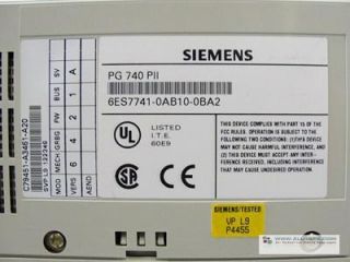 SIMATIC PG 740 II 6ES7 741 0AB10 0BA2