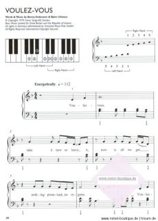 Klavier Noten  ABBA (Easiest 5 Finger Collection) sehr leicht
