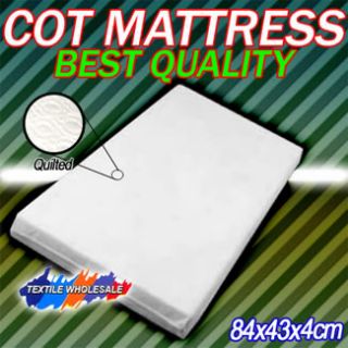 COT/CRIB BABY BED MATTRESS BREATHABLE QUILTED 84x43x4cm