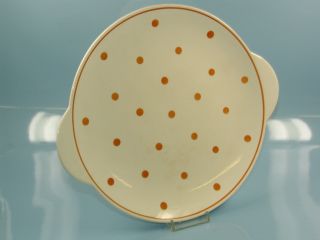 Art Deco Wächtersbach Keramik Kuchenteller ,altweiß mit orangen