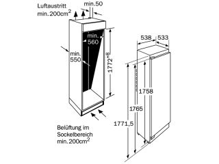 Neff KE 745 A Einbaukühlschrank GEFRIERFACH A+ Festtürtechnik