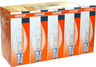 10 x Osram Glühbirne Kerze 40W E14 klar Glühlampe 40 Watt