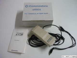 BOXED & COMPLETE A520 A 520 TV Modulator Commodore Amiga 500 600 1000
