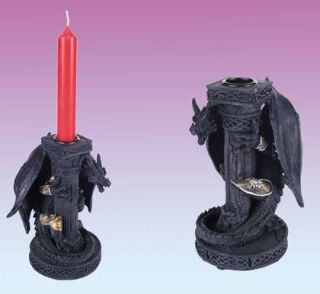 Drachen Kerzenständer 2er Set Drache Figur Kerzenhalter