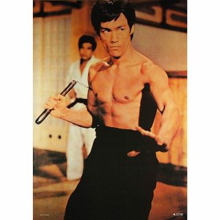 Bruce Lee Poster, Die Legende in Action mit Nunchakus, Kung Fu Master