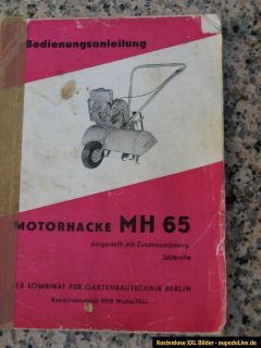 Smalcalda Motorhacke MH 65, Gartenfräse Bodenfräse DDR, SEL, Barkas