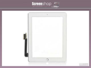 Apple iPad 3 Touchscreen Glas Digitizer + Werkzeug + 3M Sticker weiß
