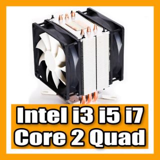 Leiser SILENT CPU Kühler 2 Lüfter Intel 775 92mm aktiv