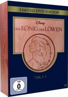 der Löwen Trilogie   Limited Edition (Disney) Holzbox  3 DVD NEU 777