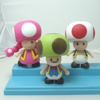 Product Name  3pcs Nintendo Super Mario Toad ,Toadette,Toadsworth