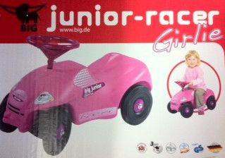 BIG 56217   Big Junior Girlie Racer Bobbycar Rutschauto ROSA