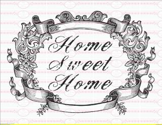  Home Sweet Home  Shabby Vintage A4 NO. 761 Nostalgie