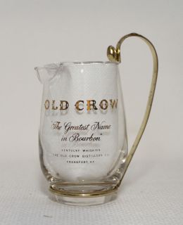 Old Crow Wasserkrug Whisky Krug Pitcher Glaskrug Kanne Whiskey Karaffe