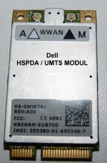 Dell WWAN UMTS. HSDPA/GPRS 7,2MBits/ KR 0WW761 ,Simlock freiTOP