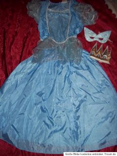 Kostüm Cinderella Prinzessin blau 104 110 116 122 Kleid Fasching