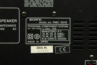 Mini Stereoanlage SONY PMC 301S. Top zustand. OVP. Lesen.