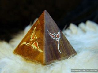 Stein Pyramide Unikat Handbemalt HEILENERGIE harmonisiert entstört