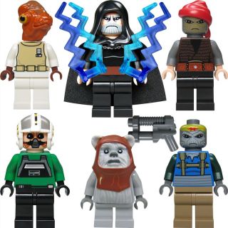LEGO Star Wars Figuren Set #2 Dooku, Ackbar, Chirpa (Ewok), 2 Piraten
