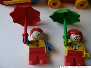 Lego Duplo Clown Eisenbahn Circus Schiebezug mit 2 Clowns+ 18