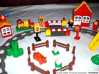 Lego Duplo elektrische Eisenbahn Steine Set grosse Anlage
