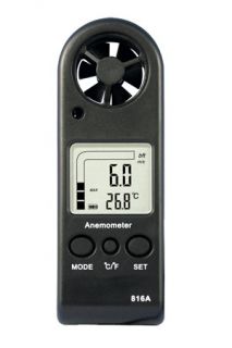 Anemometer Windmesser Temperatur Bargraph beleucht. LCD