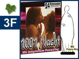 Secura 1001 NACHT 24 Kondome mit Potenzring Condom #816