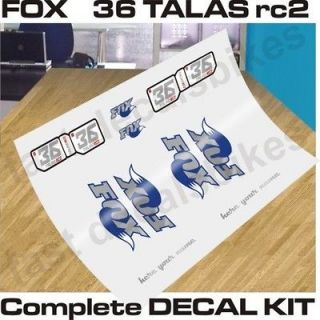 2006 Fox 36 Talas rc2 decals kit decals kit sticker kit fork decals