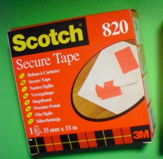 Scotch Secure Tape Siegelband 820 rot OVP 35 mm x 33 m