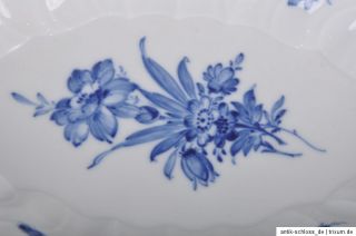 Meissen Blaue Blumen und Insekten, ovale Schale, 1.Wahl, 26 cm