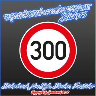 300 km/h JDM Style Sticker, Shocker Fun Aufkleber, Decal, Stickerbomb