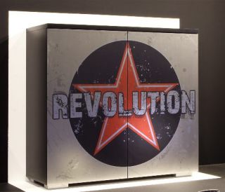Kommode Beistellschrank Schrank Revolution Grafitti NEU
