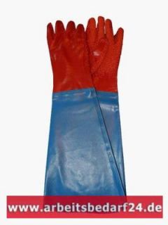 60 cm PVC Arbeitsschutzhandschuhe mit Ärmel, Handschuhe lang