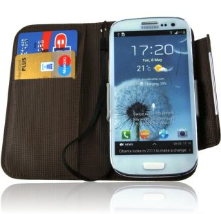 Book Style Handytasche Etui Samsung Galaxy S3 i9300 mit EC Kartenfach