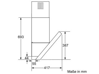 417mm geraetehoehe abluft 865 1153mm geraetehoehe umluft 865 1263mm