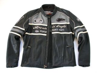 Org. Harley Davidson Screamin Eagle Custom Leder Jacke Gr. XL NEU