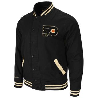Mitchell & Ness Philadelphia Flyers Black Vintage Full Button Twill