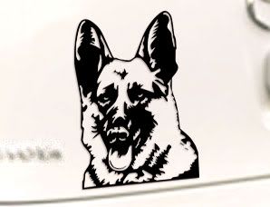SCHÄFERHUND   German Shepherd Auto AUFKLEBER Sticker
