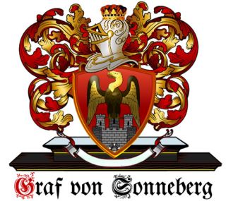 Adelstitel GRAF von SONNEBERG Urkunde Wappen Diplom NEU Freiherr