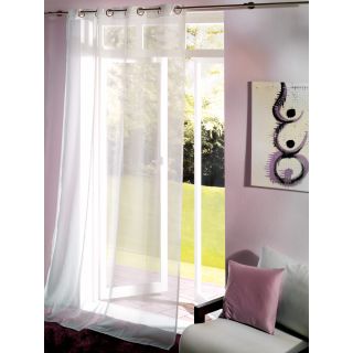 Designer Gardine weiß transparenter Dekoschal   Vorhang Store Schal