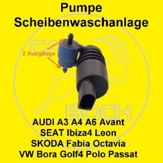 Pumpe Scheibenwaschanlage AUDI A3 A4 A6 mit Heckwischer